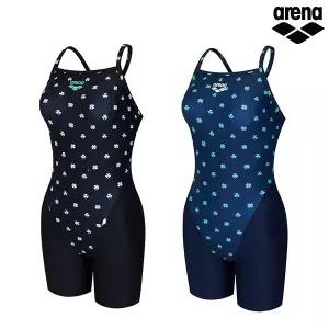 아레나 여성수영복 클로버가든 3부 반신 드롭백 A6SL1LD38