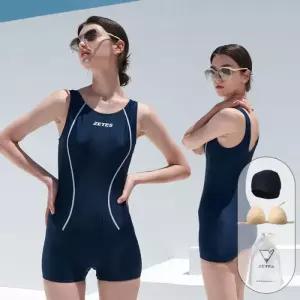 [제테스]제테스 여성 U백라인 2부 반신 실내수영복 L_4A0212