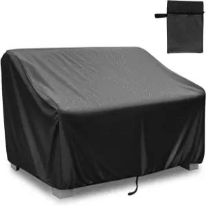 슈켄 2인승 헤비 듀티 파티오 벤치 러브시트 커버 방풍 버클 방수 야외 소파 잔디 가구