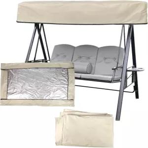 리레 스윙 캐노피 교체 커버 64.57x44.89x5.9인치 포치 탑 방수 방풍 선쉐이드 야외 코트야드 파티오 3