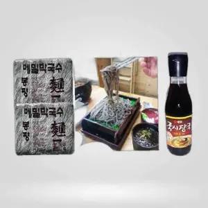 봉평 메밀막국수1.4kgx2봉+가쓰오 국시장국 가쓰오소스 메밀장국 국시장국350mlx1병