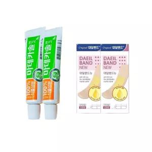동국제약 100% 식물성분 마데카솔 상처 연고 8g 2개 + 대일밴드 표준형 16매