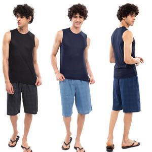 투데이즈 순면 100% 남자 잠옷 바지 5부 파자마 반바지 이지웨어