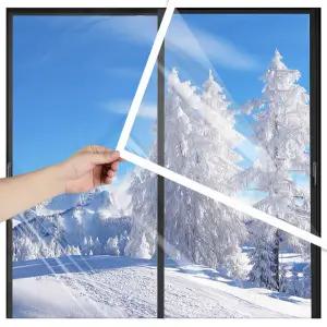 창문 방풍 바람막이 베란다 투명 비닐 천막 두꺼운 벨크로 방한 외풍차단 창틀 겨울 유리창 단열 대형 커튼