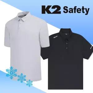K2 세이프티 액티브 쿨링 반팔 카라 티셔츠 TS-2202(블랙) TS-4201(그레이)