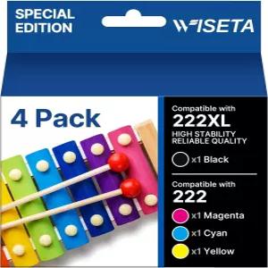 엡손 프린터용 222XL 잉크 카트리지 재제조용 콤보 팩 작업용 WF-2960 Expression XP-5200 프린터 블랙 1개