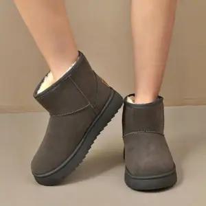 [옷자락]여자 겨울 방한 필수템 퍼 안감 스웨이드 미들 부츠