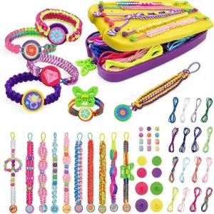 시반 우정 팔찌 만들기 키트 8세에서 3세 사이의 을 위한 공예품 구슬이 달린 끈 도구 보석 크리스마스