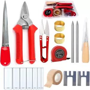 Luxiys 바구니 직조 키트 라탄 수리 도구 위커 가구용 솔잎 코일링 DIY 핸드크래프트 제작 용품