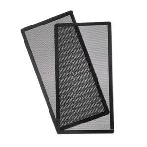 287mm 140mm x 2 PC 팬 더스트 메쉬 필터 11.3인치 5.79인치 PVC 컴퓨터 케이스 방진 커버 마그네틱 블랙 2팩
