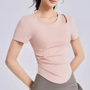 [하프클럽/]요가복 반팔 여성 스판 무지 기본티 어깨펀칭