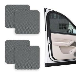 Revvugr 4PCS 차량 측면 창문 선쉐이드, 쉐이드, 자외선 차단 개인정보 보호 기능 자동 고정 부착 필름 스티커, 대부분의 차량을 위한 오토 액세서리 세척 가능 재사용 가능한 스티커