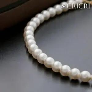 진주목걸이 스와로브스키 크리스탈 제작 18K 50cm