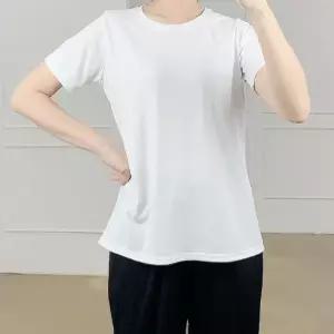 여성 여름 기본 라운드넥 반팔 무지 티셔츠 빅사이즈 티셔츠 빅사이즈 슬림핏 이너 여자 여름 반팔 라운드