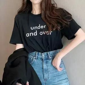 옷 데일리룩 여름 레터링 반팔티 여자여름티셔츠 여성 티셔츠 여자 여성프린팅반팔 보세반팔 여름 패션