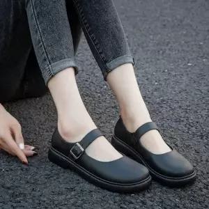 여성 귀여운 디자인 버클 둥근코 메리제인형 장화 레인 부츠 장마철 슈즈 앵클레인 부츠숏