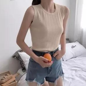 여름니트 데일리 여름 봄 데일리나시티 베이직 슬리브 데일리 니트 나시티 이너용 여름