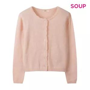 [롯데백화점]SOUP 소프트 터치 물결 버튼 울 니트 가디건 S62GD09