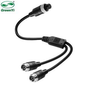 GreenYi 항공 헤드 암수 익스텐션 분할 케이블 어댑터 CCTV 카메라 커넥터용 M12 4 핀 방향 호