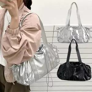 [다잇템]여자 시크한 무드 데일리 리본 포인트 숄더백