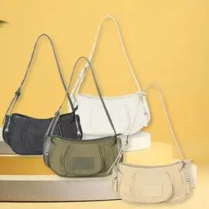 [다잇템]여자 데일리 심플 베이직 멀티 포켓 가벼운 필수템 캐주얼 숄더백