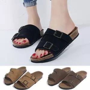 [옷자락]남자 여자 시원한 여름 필수템 편안한 코르크 버클 데일리 슬리퍼