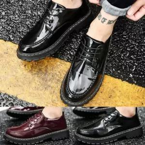 [옷자락]남자 가을겨울 에나멜 웰트화 로퍼 슈즈 구두