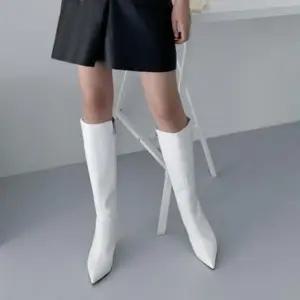 여성 키높이 고급 스틸레토 하이힐 부츠 니하이 롱부츠
