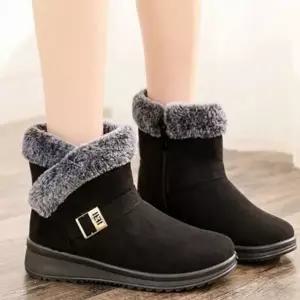 부츠 겨울 방한 숏 여성 털 따뜻한 지퍼