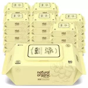 [네츄럴오가닉]네츄럴오가닉 아기물티슈 시어버터(베이직) 엠보싱 스마트캡형80매[30