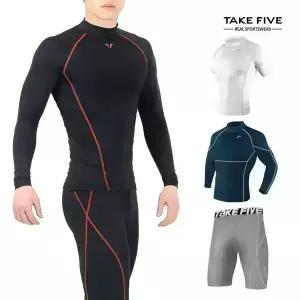 테이크파이브 컴프레션 베이스레이어 남성 타이즈 레깅스 남자운동복 머슬핏 헬스바지 언더레이어 축구이너웨어 기능성긴팔 태클팬츠 짐웨어