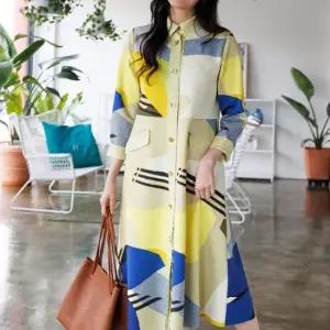 [디아스토리] 컨템 셔츠 드레스 (AGSPDX01) 옐로우