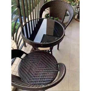 2인테이블세트 라탄 티테이블 의자 거실 원형 협탁