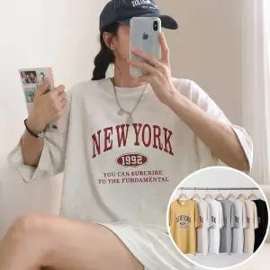 뉴욕 BOX 여성 오버핏 반팔 티셔츠 (7컬러) 박스티 빅사이즈