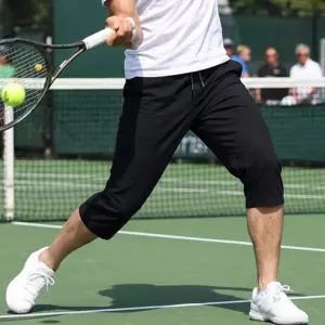남성 7부 트레이닝 바지 냉감 쿨링 반바지 밴딩 츄리닝 헬스 운동복 통기성 여름팬츠
