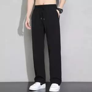 남성 밴딩 팬츠 쿨링 바지 여름 일자 슬림 스트레이트 편한 땀흡수 트레이닝 캐주얼 와이드 통 이지 데일리