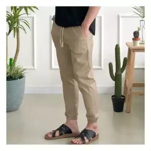더제이엘 [브리치] 9부 린넨 바지 남자 여름 스판 조거 마 팬츠