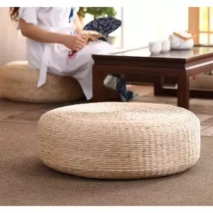 다다미 원형 라탄 라탄방석 직경 방석 테이블 의자 일본식