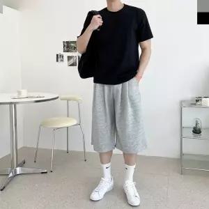 남자 데일리 편안한 와이드 트레이닝 반바지