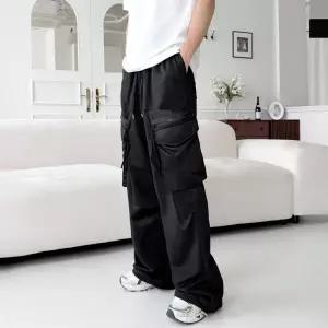 남자 사계절 편안한 카고 와이드 트레이닝 팬츠