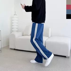 남자 와이드 루즈핏 사이드라인 트레이닝 팬츠