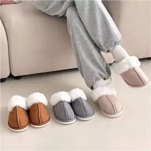털슬리퍼 스웨이드 겨울 퍼 소프트 실내화 슬리퍼 방한화