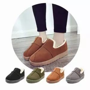 기모 방한화 겨울 단화 스웨이드 따뜻한 슬립온 여자