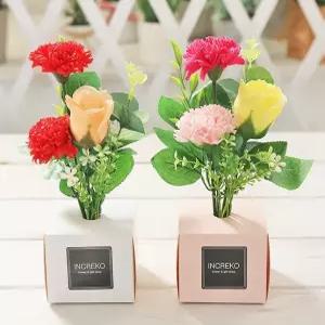 어버이날 카네이션 비누꽃 플라워박스 쁘띠 선물용 조화