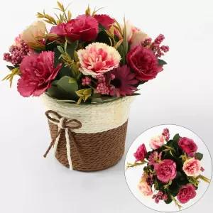 노랑마켓 조화 카네이션 화분 시들지않는카네이션 납골당조화 시들지않는꽃