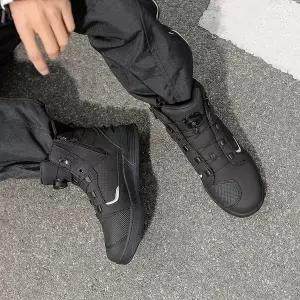 바이크 오토바이잡화 남성용 가죽 오토바이 신발 소 Motos 보호 발목 길이 숏 부츠 Motocross 안티 드롭