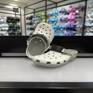 [크록스] 크록스 클래식 터보 클로그 211287-100 화이트 벨크로 고무아웃솔 미끄럼방지