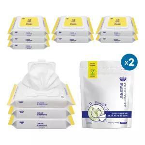 자우버 주방 다용도클리너 50매입 10개+에브리데이 식기세척기 세제 60개입 2개