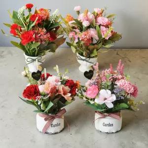 미니 카네이션 조화 화분 어버이날 스승의날 선물용 조화꽃 조화장식 다발