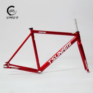 쓰나미 SNM100 프레임 세트 700C 알루미늄 고정 기어 및 포크 Fixie 자전거 49CM 단일 속도 부품